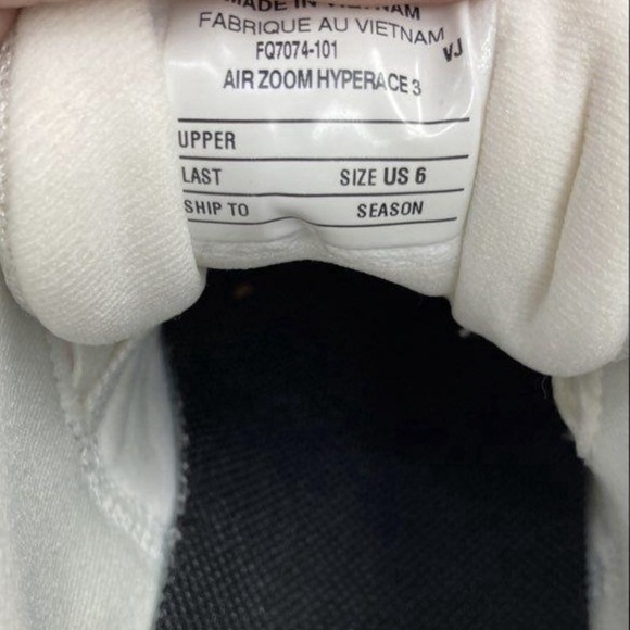 Nike Air Zoom HyperAce 3 Volleyball Shoes White Women's Size 6 Style# FQ7074-101 - Picture 6 of 7